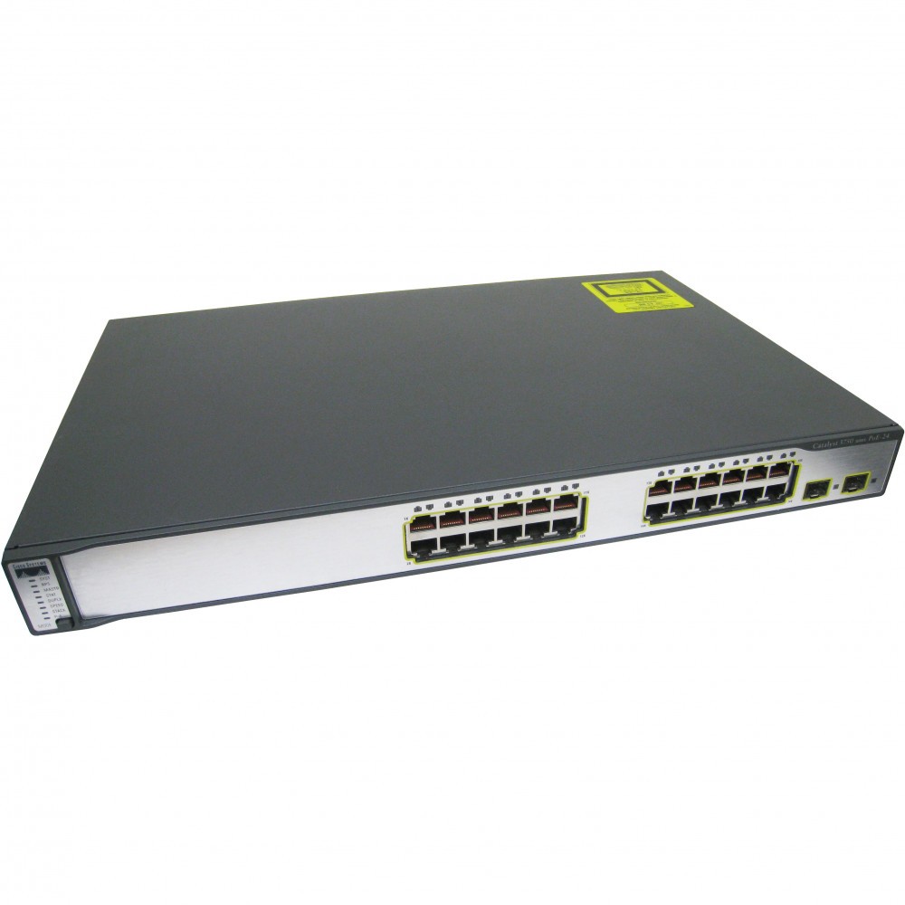 Switch Cisco Catalyst 3750 V2 Series PoE-24 portas Fast Ethernet (10/100 Mbps) com Power over Ethernet (PoE) (Equipamento usado) - Imagem 2