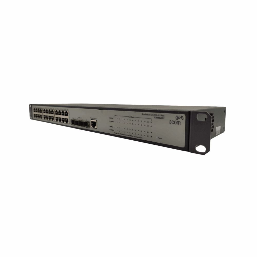 Switch 3COM 3CRBSG2893 Baseline 2928-SFP Plus 24 Portas 4-SFP 48 Portas 100/1000 + 4 SFP (Equipamento Usado) - Imagem 2
